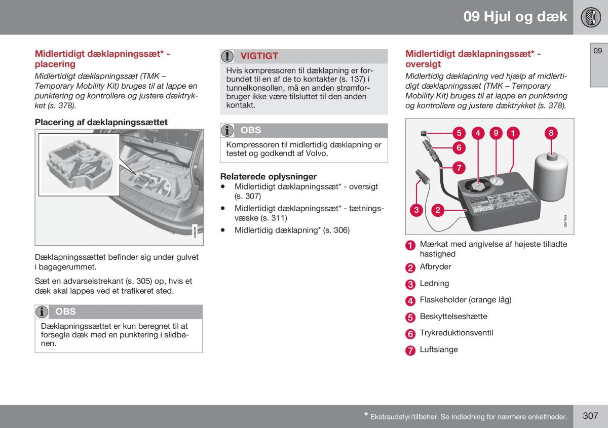 Volvo XC60 I 1 FL Bilens instruktionsbog / page 309