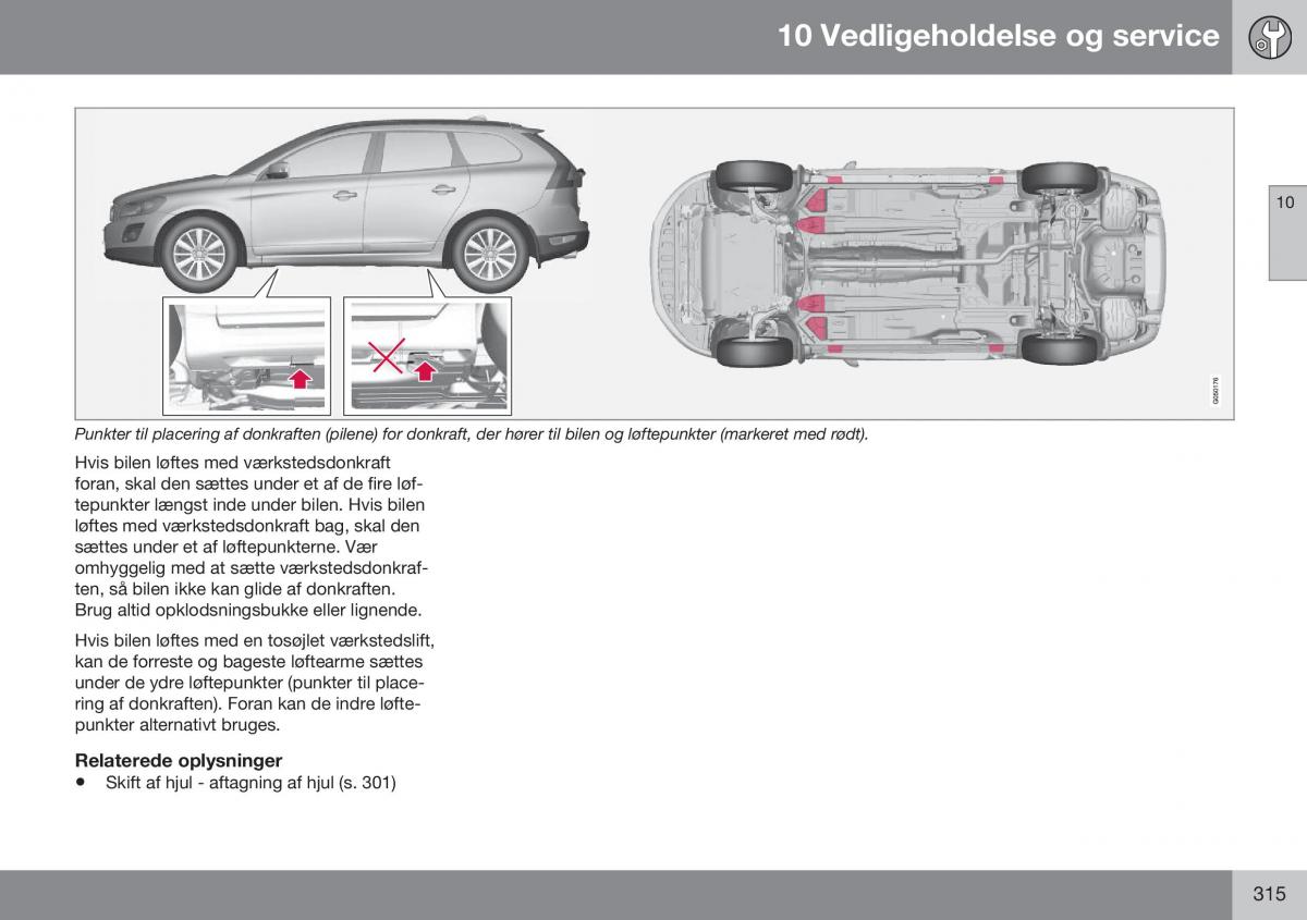 Volvo XC60 I 1 FL Bilens instruktionsbog / page 317