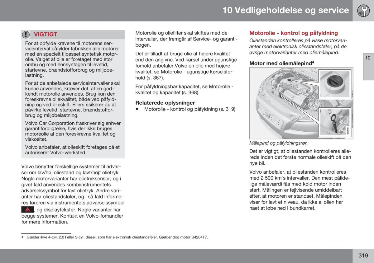 Volvo XC60 I 1 FL Bilens instruktionsbog / page 321