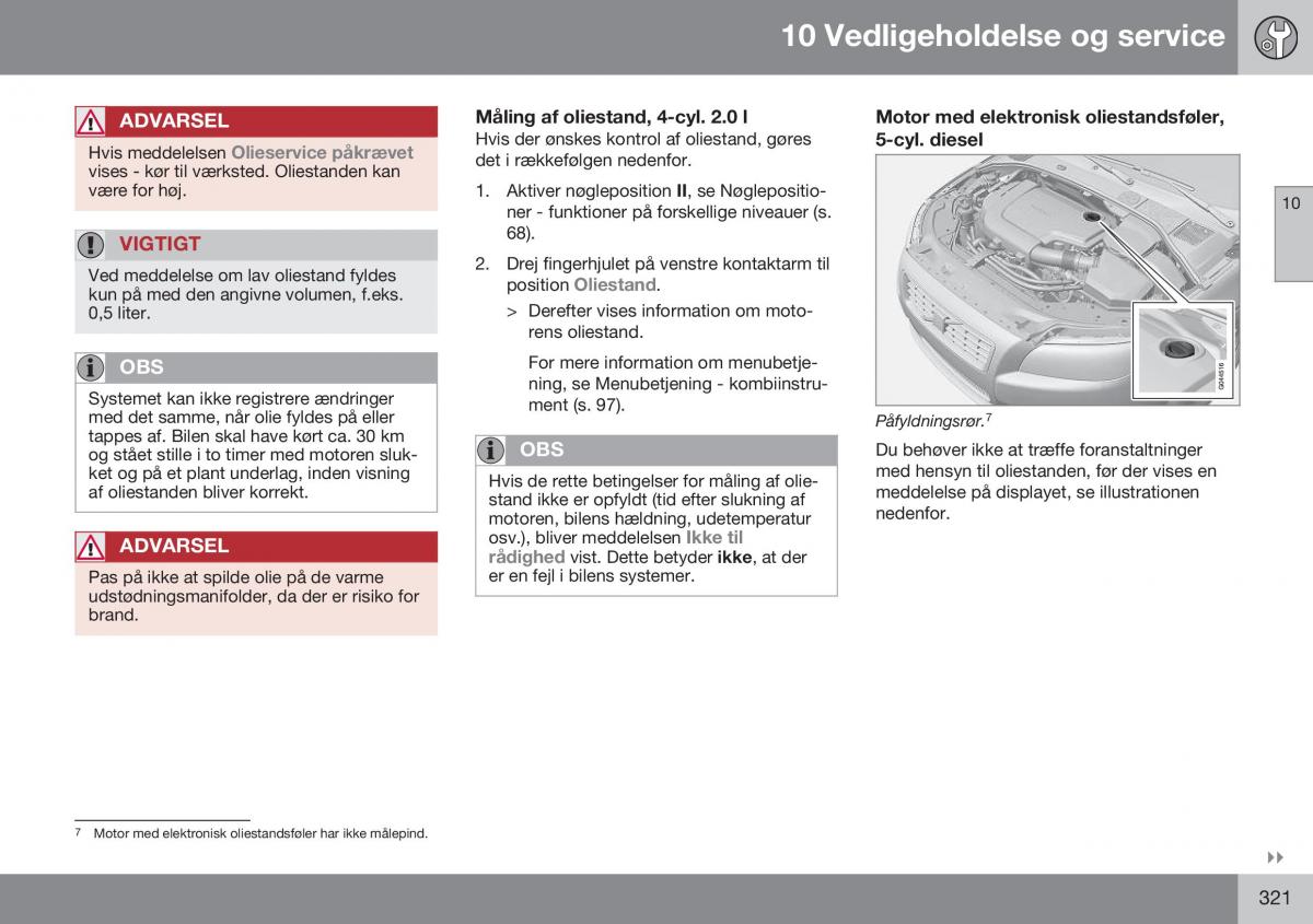 Volvo XC60 I 1 FL Bilens instruktionsbog / page 323