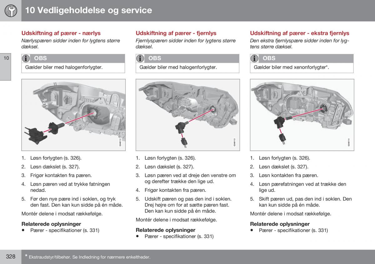 Volvo XC60 I 1 FL Bilens instruktionsbog / page 330