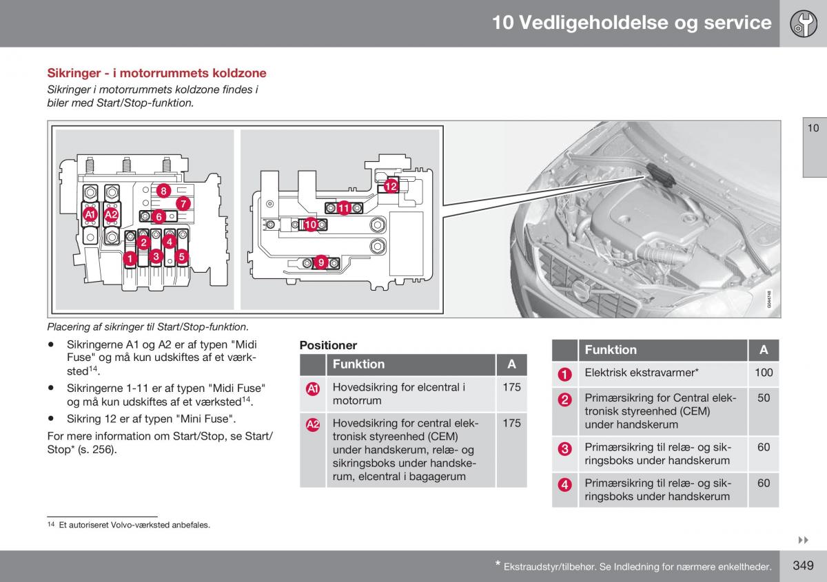 Volvo XC60 I 1 FL Bilens instruktionsbog / page 351