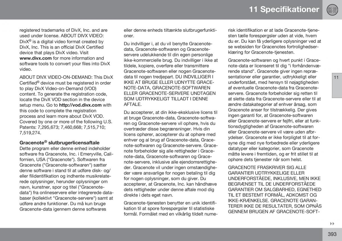 Volvo XC60 I 1 FL Bilens instruktionsbog / page 395
