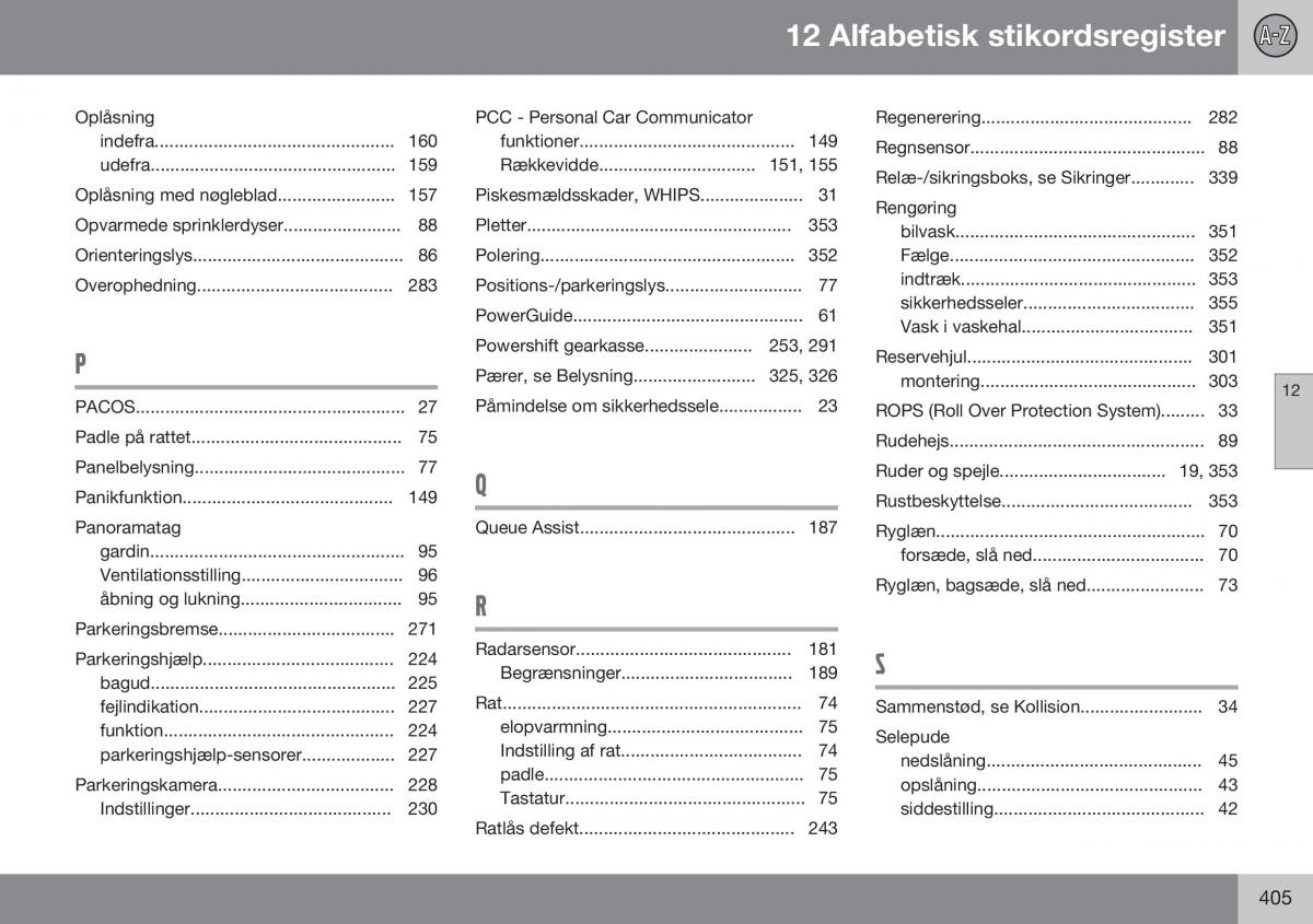 Volvo XC60 I 1 FL Bilens instruktionsbog / page 407