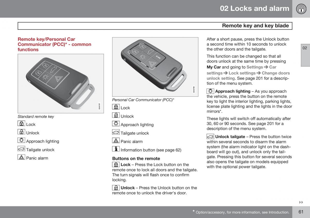 Volvo XC60 I 1 FL owners manual / page 63