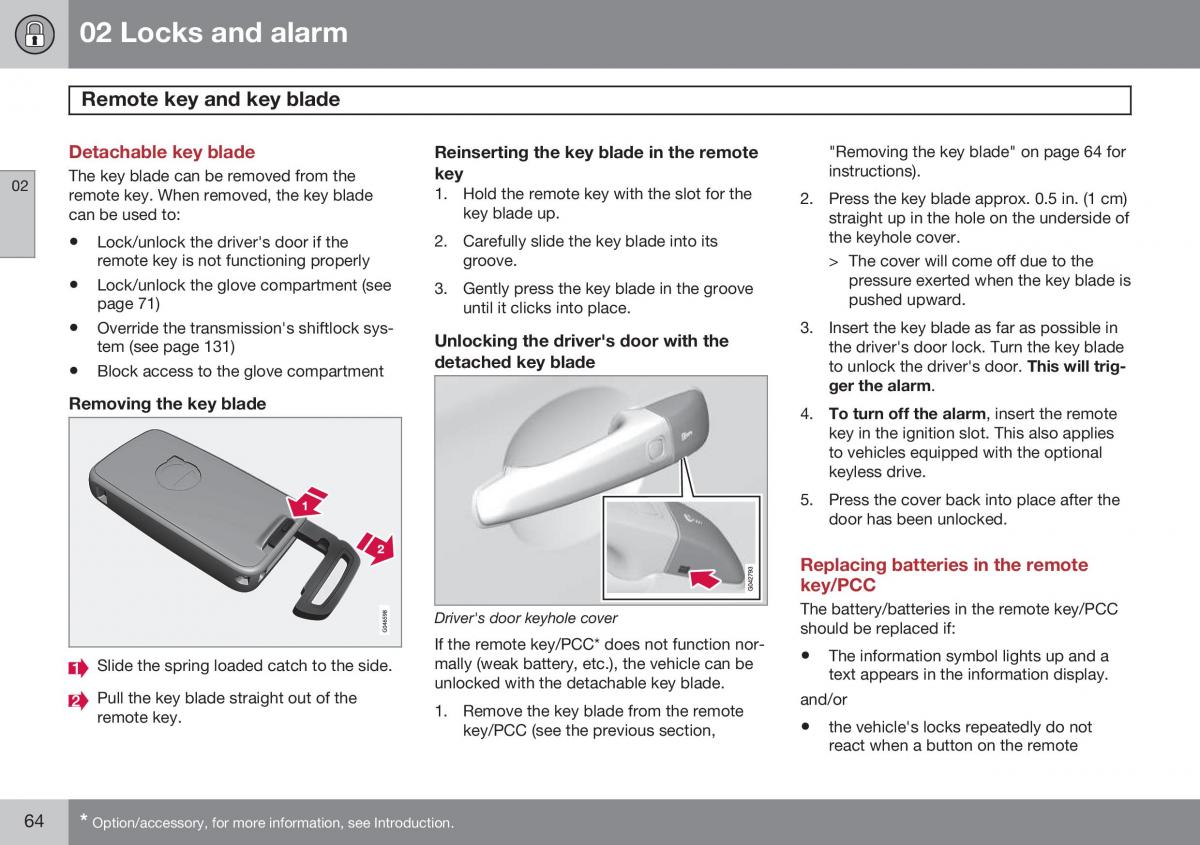 Volvo XC60 I 1 FL owners manual / page 66