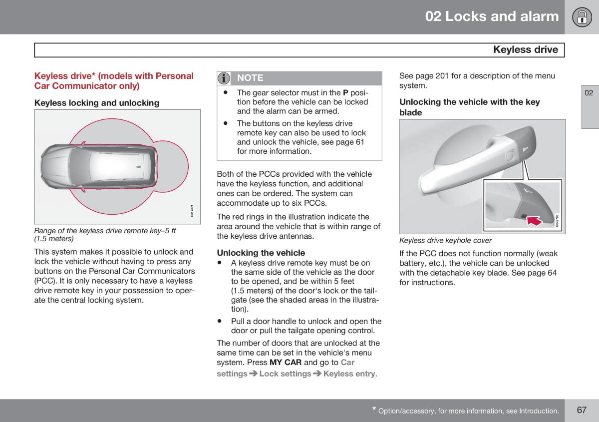 Volvo XC60 I 1 FL owners manual / page 69