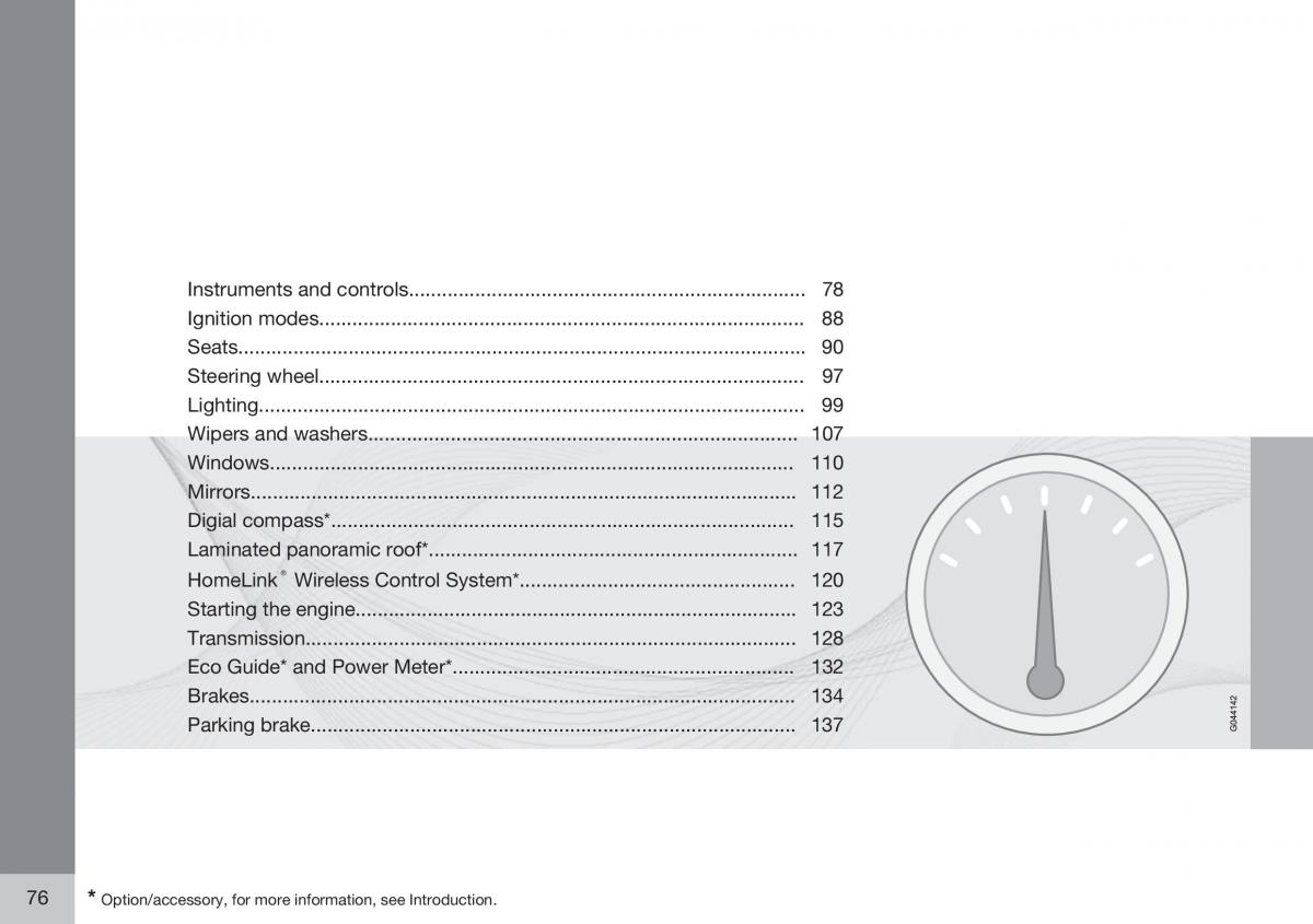 Volvo XC60 I 1 FL owners manual / page 78