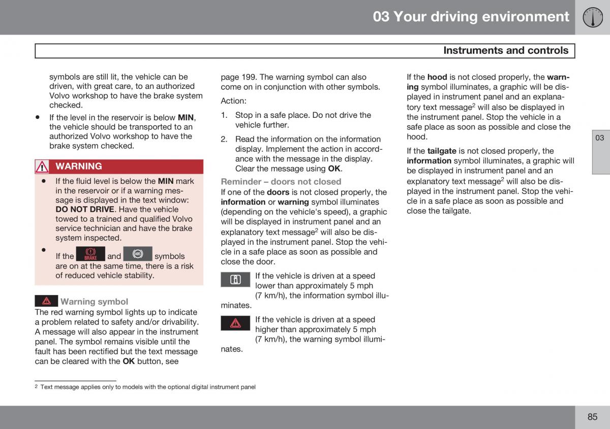 Volvo XC60 I 1 FL owners manual / page 87