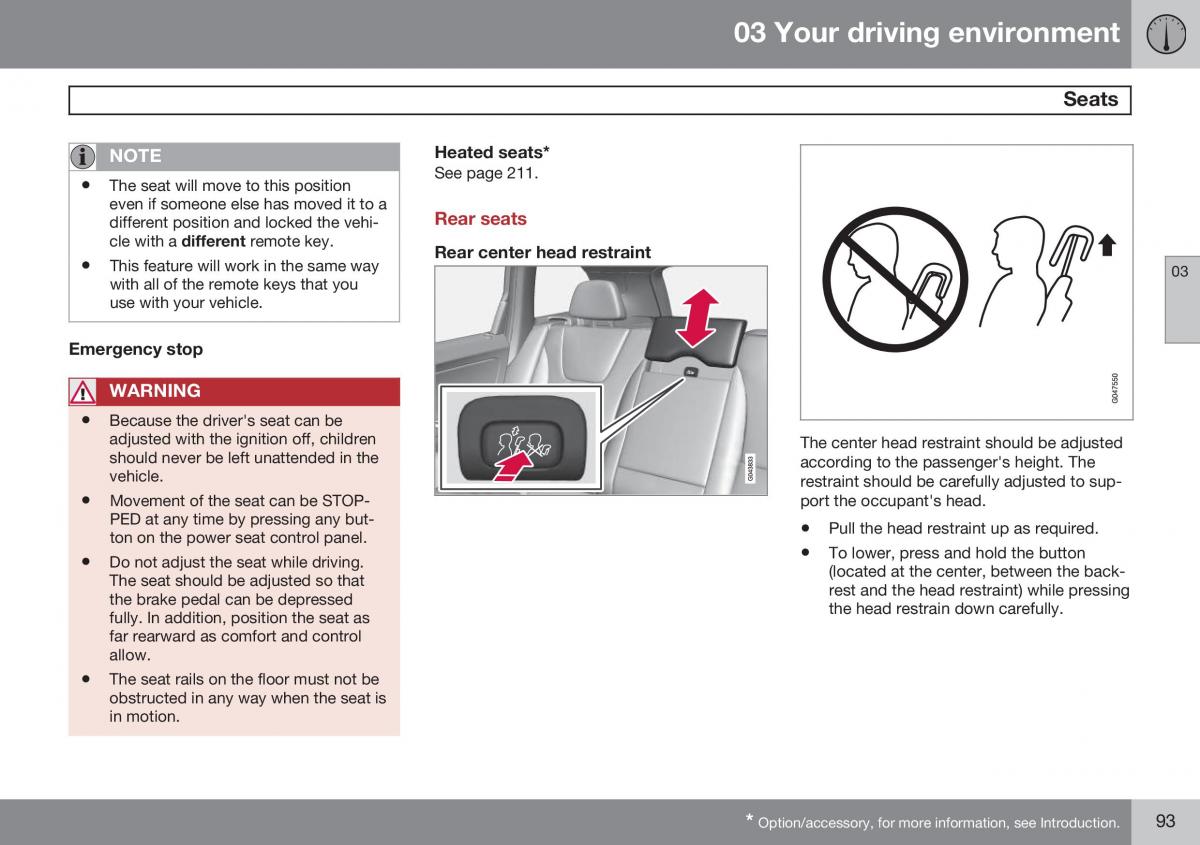 Volvo XC60 I 1 FL owners manual / page 95