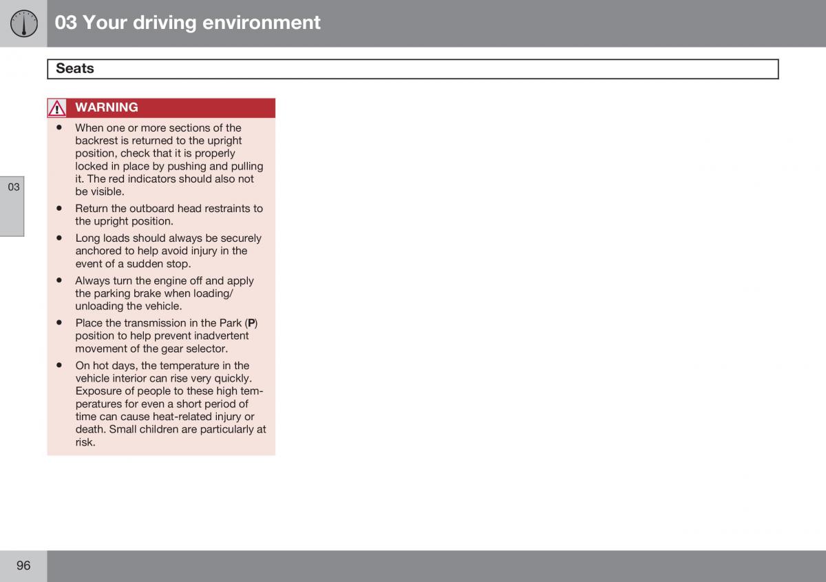 Volvo XC60 I 1 FL owners manual / page 98