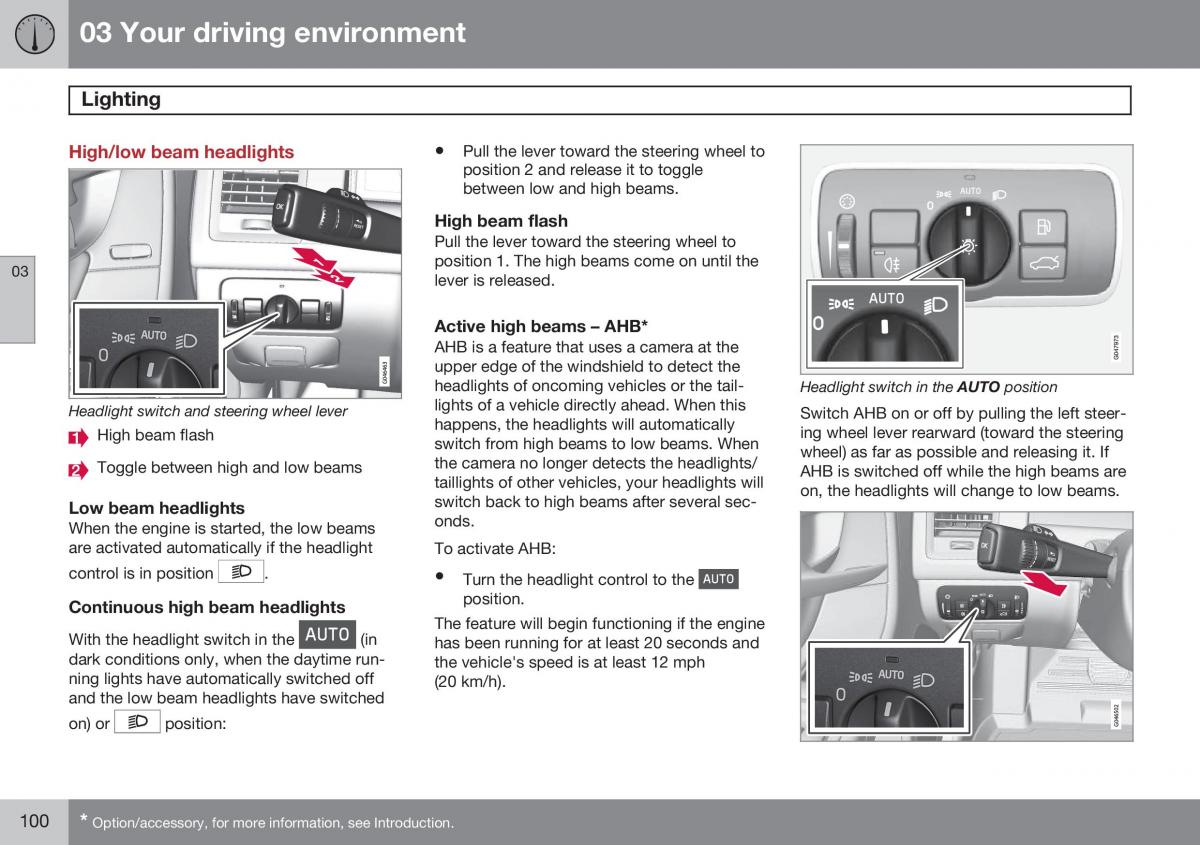 Volvo XC60 I 1 FL owners manual / page 102