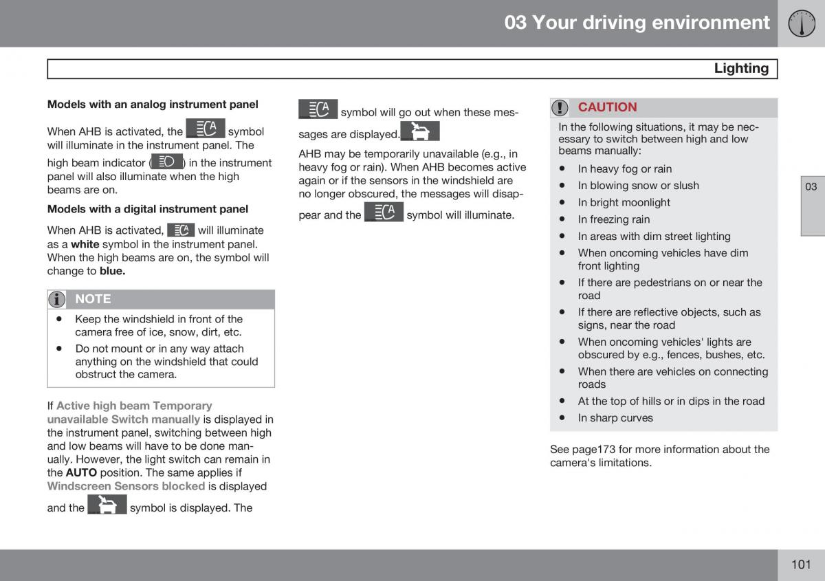 Volvo XC60 I 1 FL owners manual / page 103