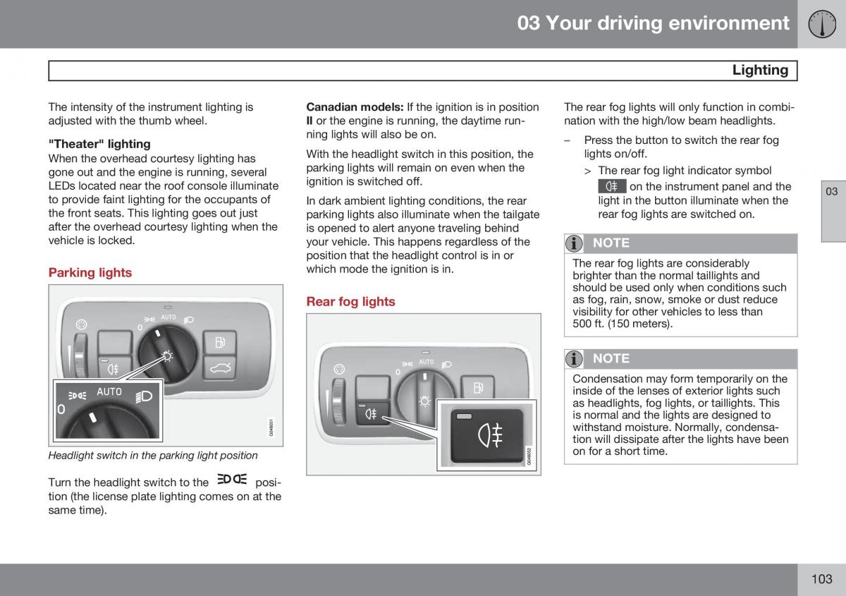 Volvo XC60 I 1 FL owners manual / page 105