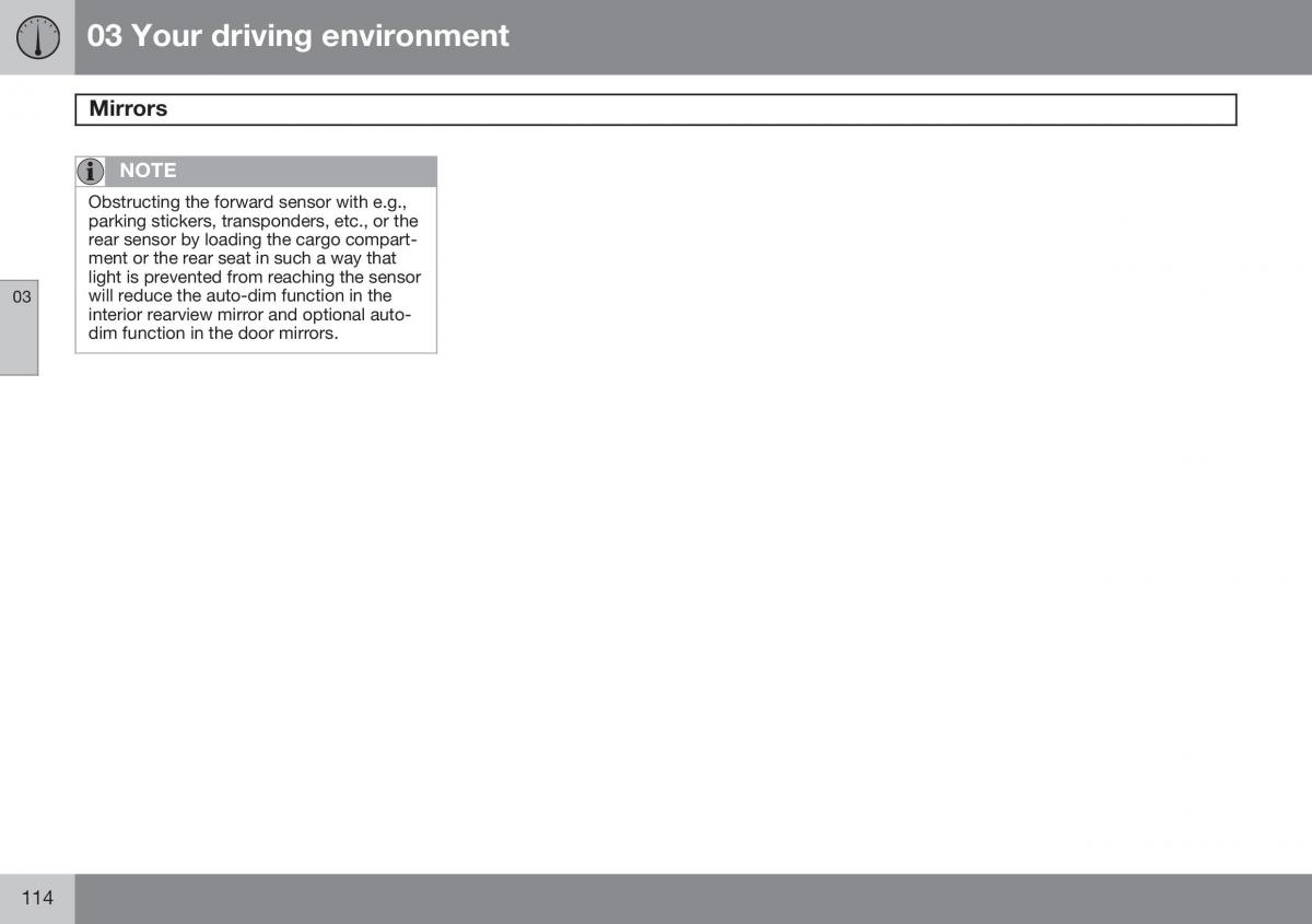 Volvo XC60 I 1 FL owners manual / page 116