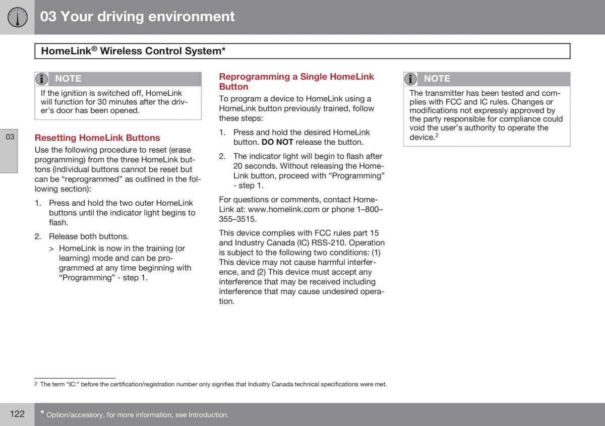 Volvo XC60 I 1 FL owners manual / page 124