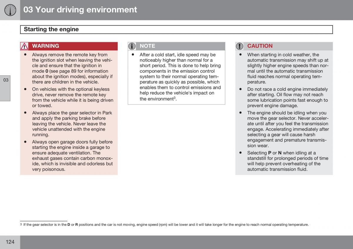 Volvo XC60 I 1 FL owners manual / page 126