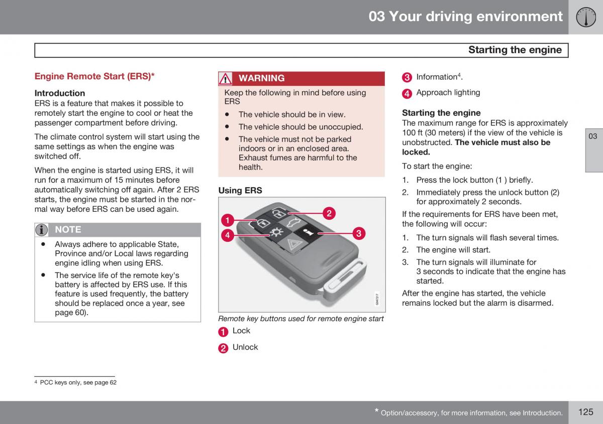 Volvo XC60 I 1 FL owners manual / page 127