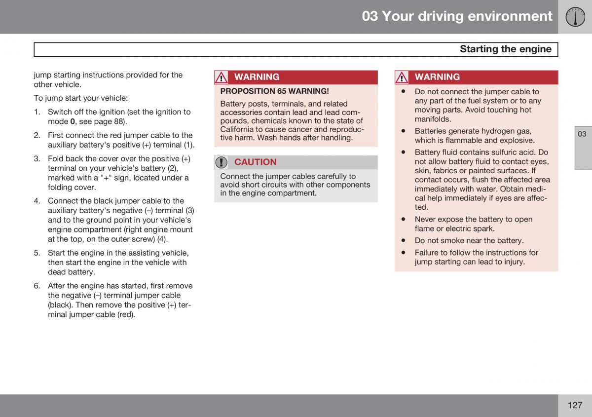 Volvo XC60 I 1 FL owners manual / page 129