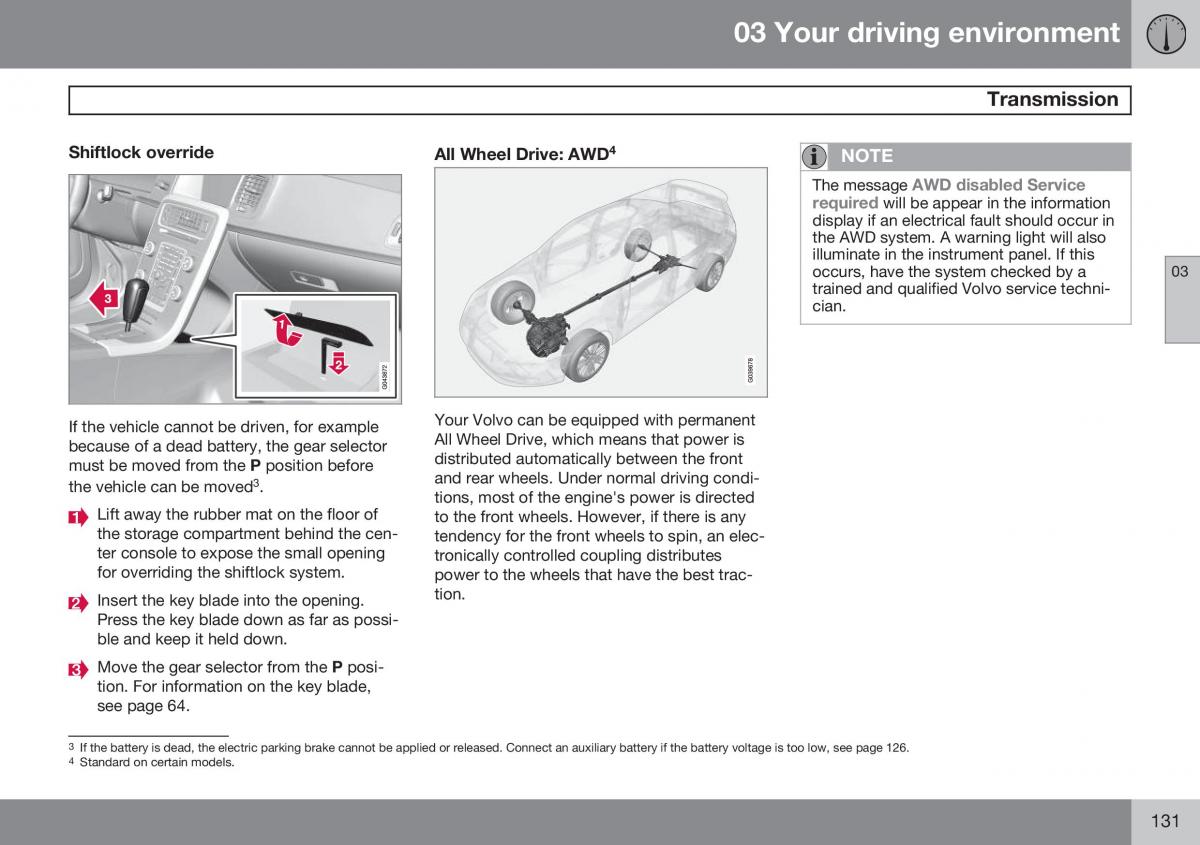 Volvo XC60 I 1 FL owners manual / page 133