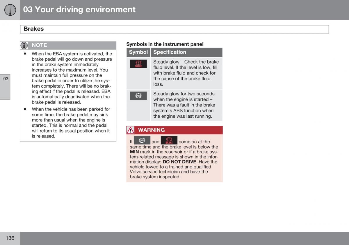 Volvo XC60 I 1 FL owners manual / page 138