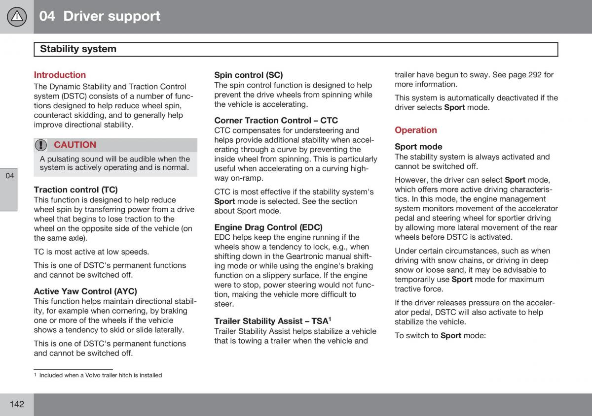 Volvo XC60 I 1 FL owners manual / page 144