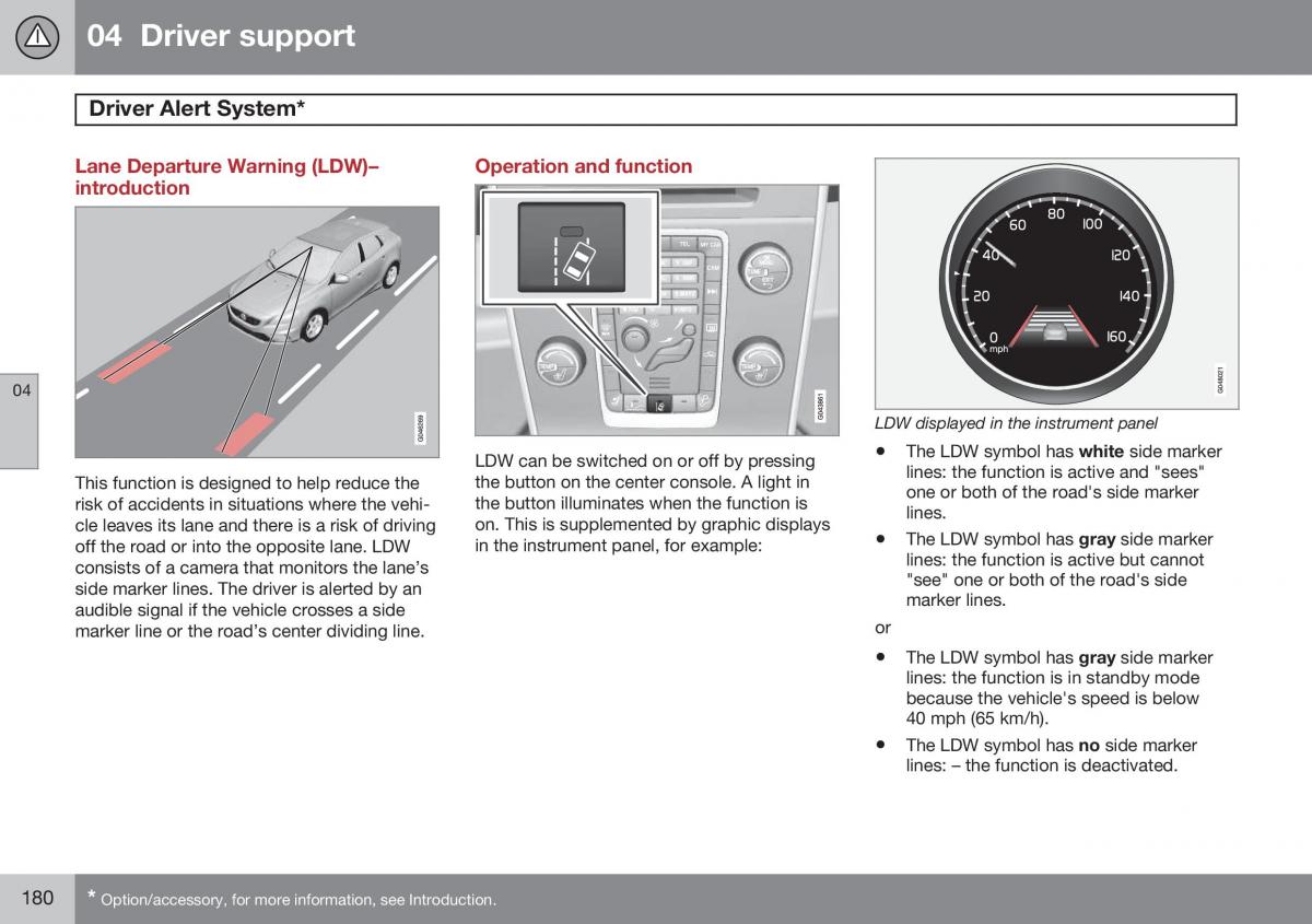 Volvo XC60 I 1 FL owners manual / page 182