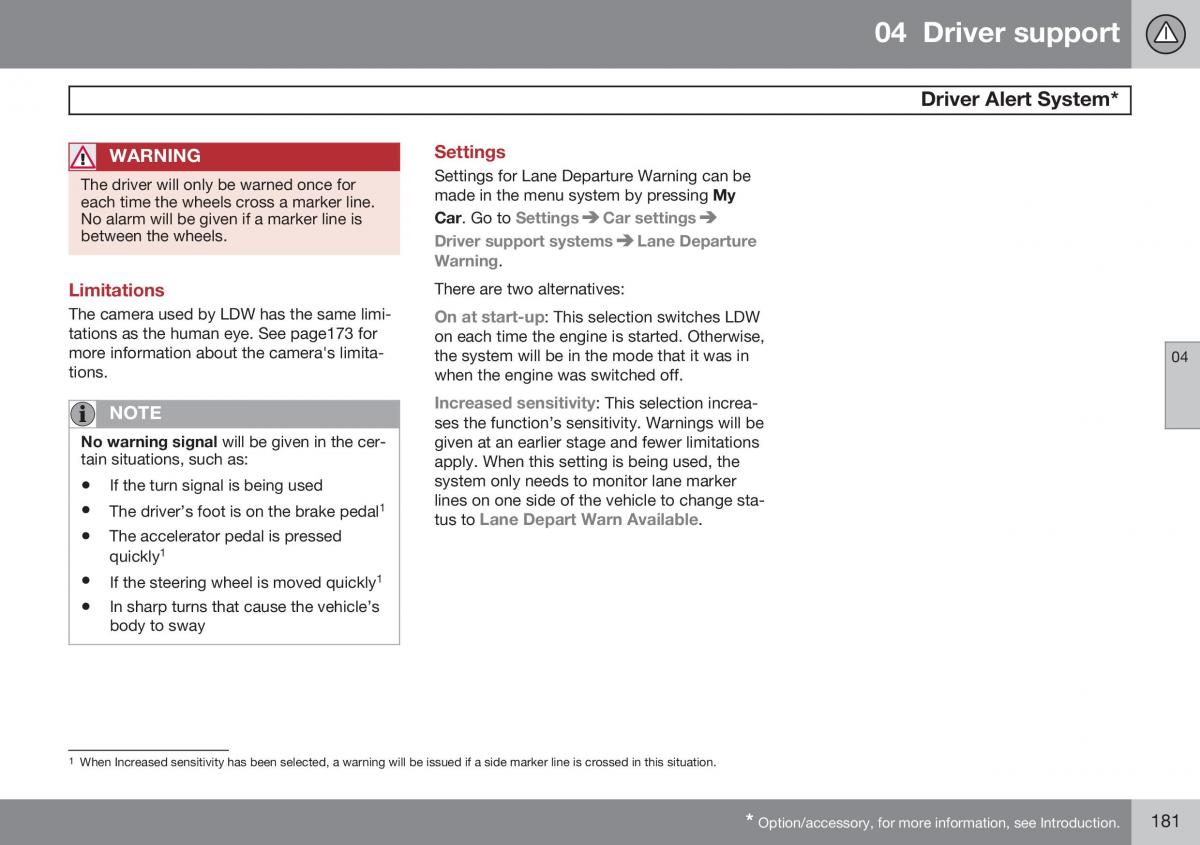 Volvo XC60 I 1 FL owners manual / page 183