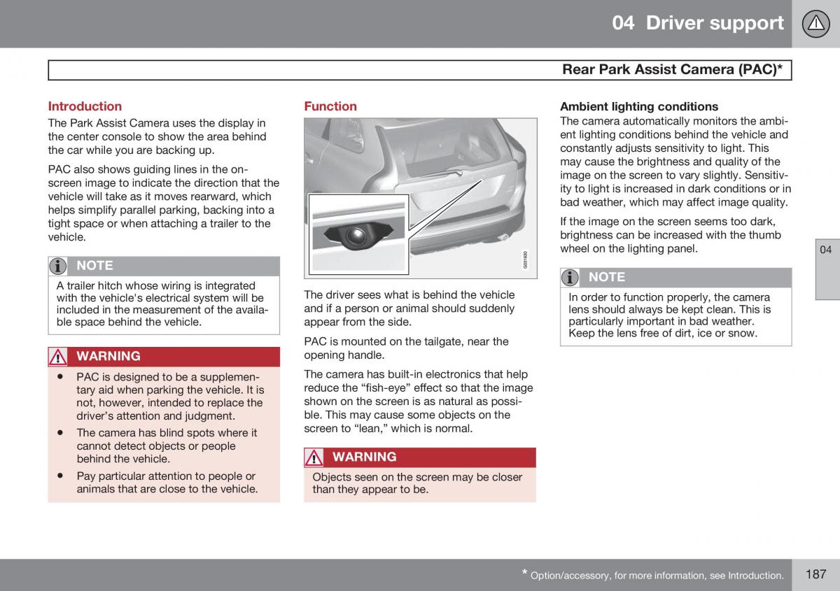 Volvo XC60 I 1 FL owners manual / page 189