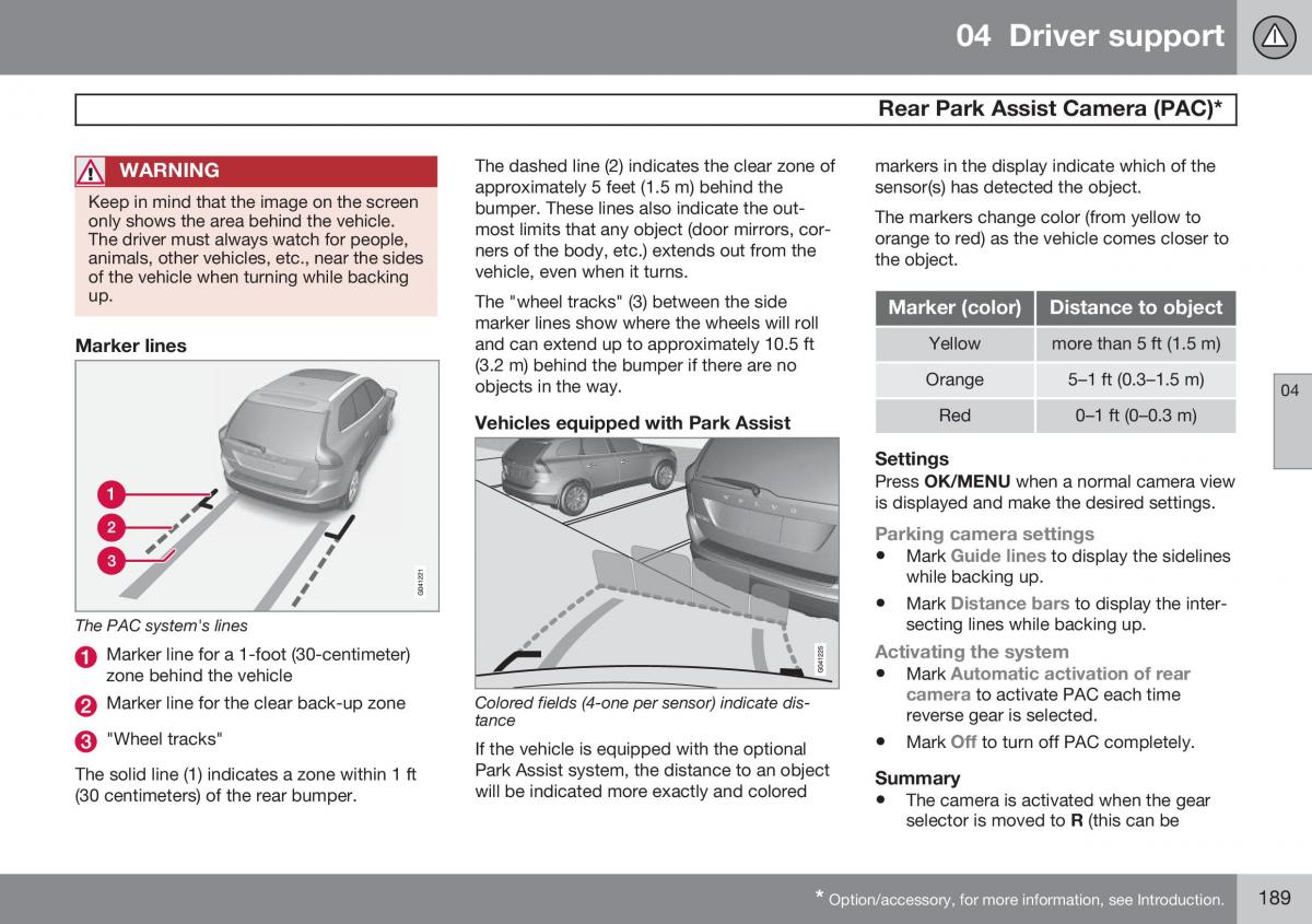 Volvo XC60 I 1 FL owners manual / page 191