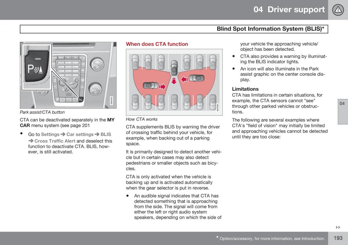 Volvo XC60 I 1 FL owners manual / page 195