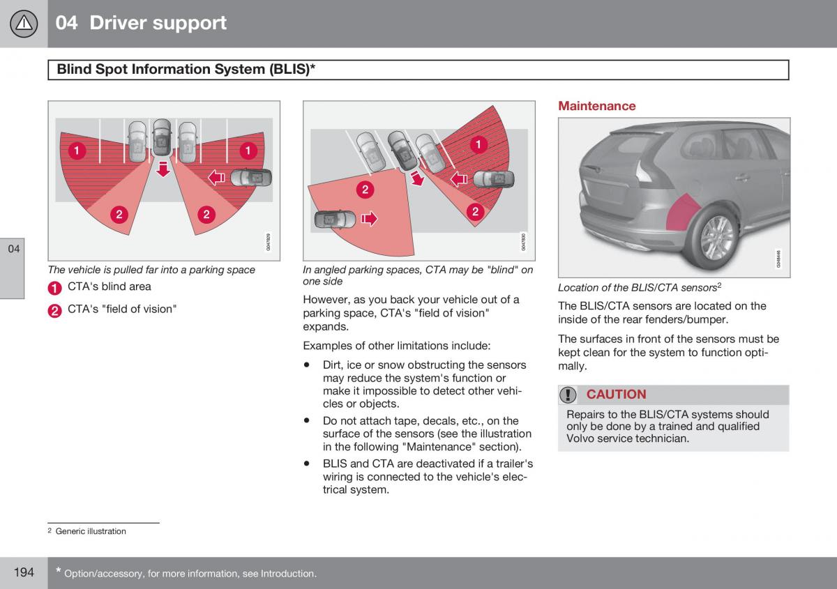 Volvo XC60 I 1 FL owners manual / page 196