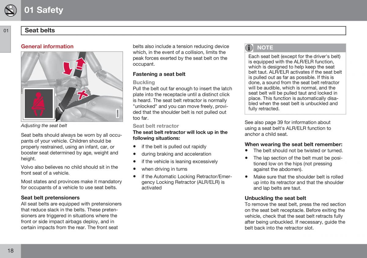 Volvo XC60 I 1 FL owners manual / page 20