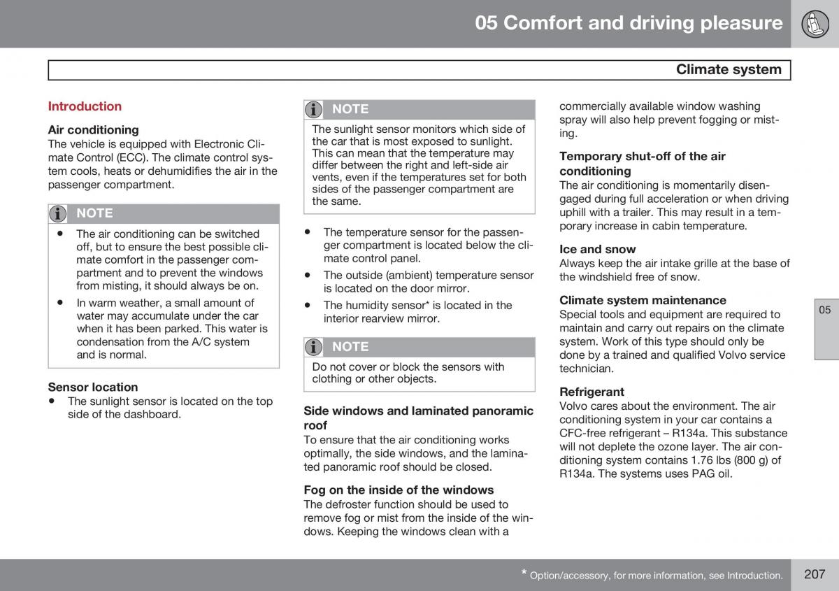 Volvo XC60 I 1 FL owners manual / page 209