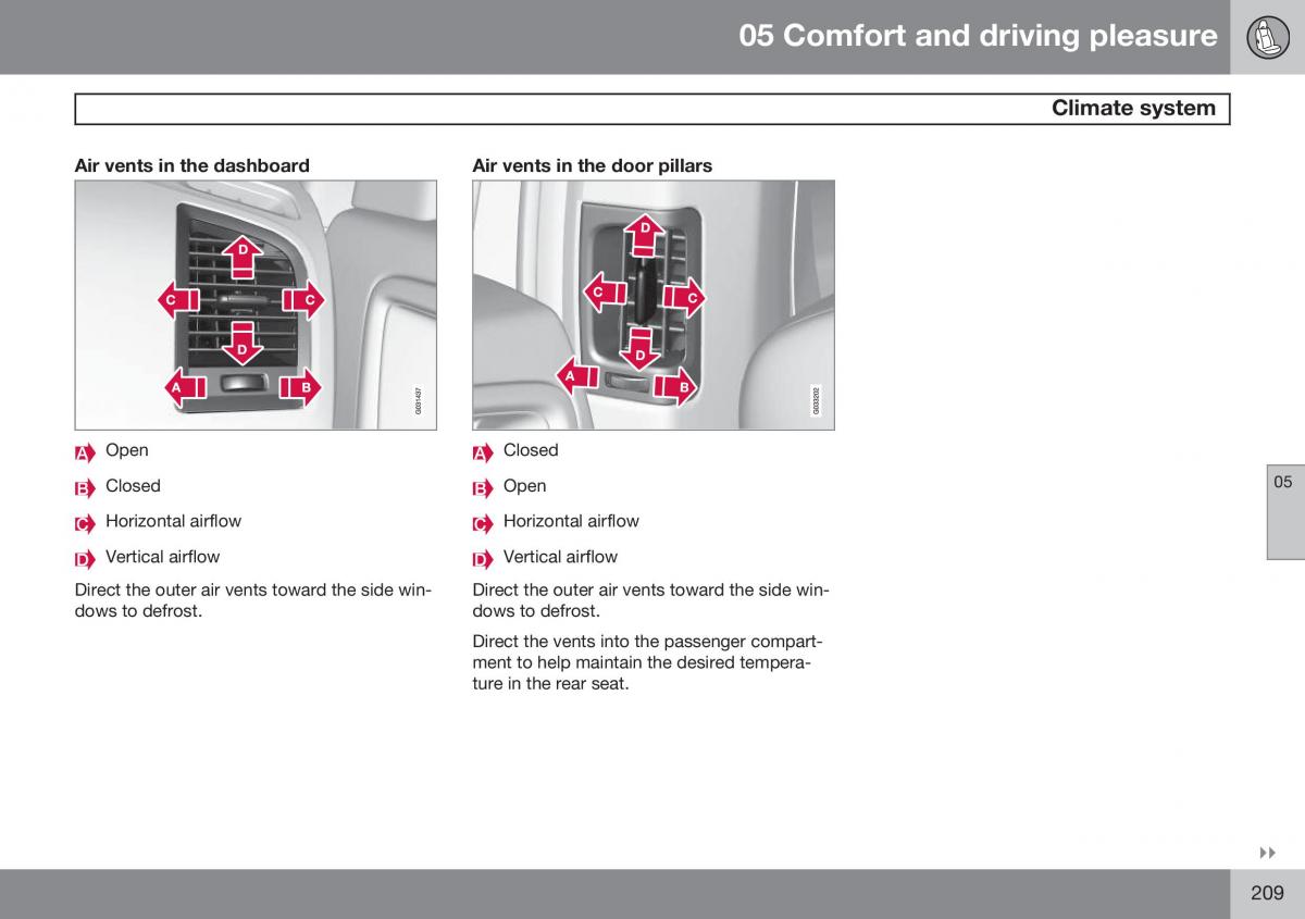 Volvo XC60 I 1 FL owners manual / page 211