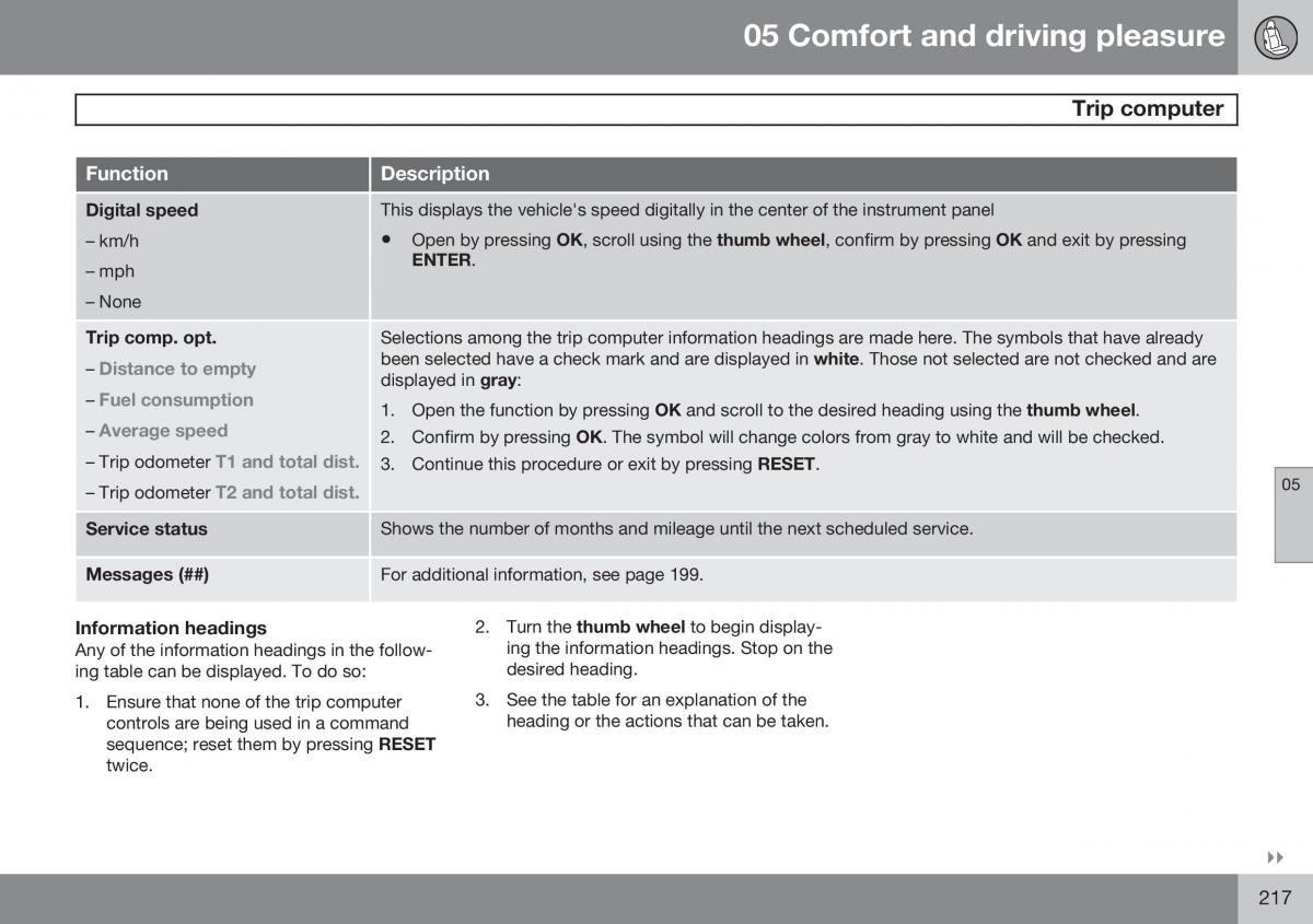 Volvo XC60 I 1 FL owners manual / page 219