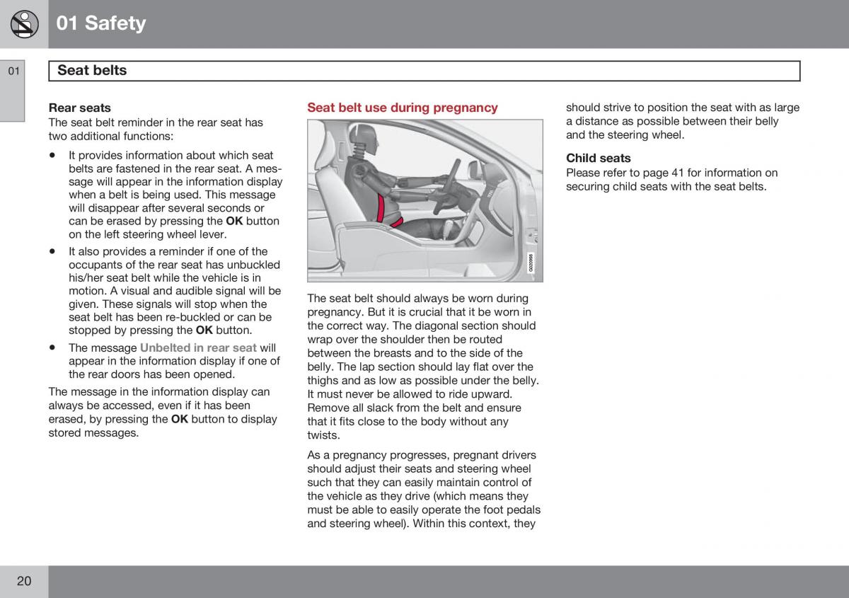 Volvo XC60 I 1 FL owners manual / page 22