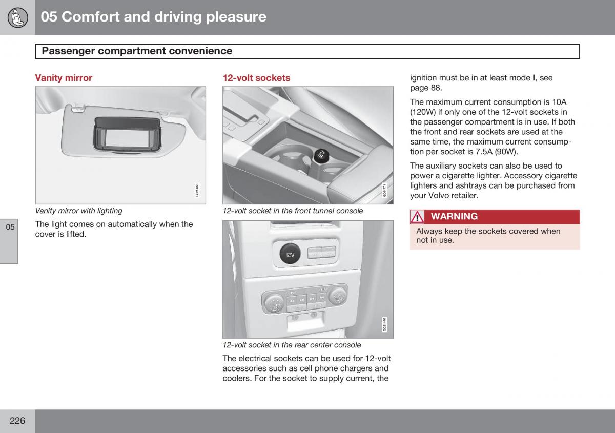 Volvo XC60 I 1 FL owners manual / page 228