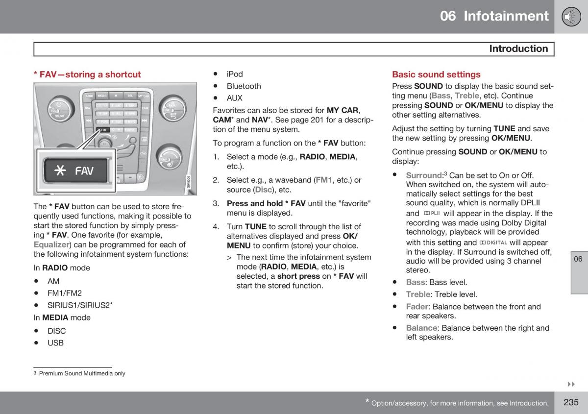 Volvo XC60 I 1 FL owners manual / page 237