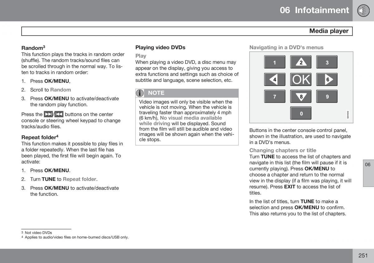 Volvo XC60 I 1 FL owners manual / page 253