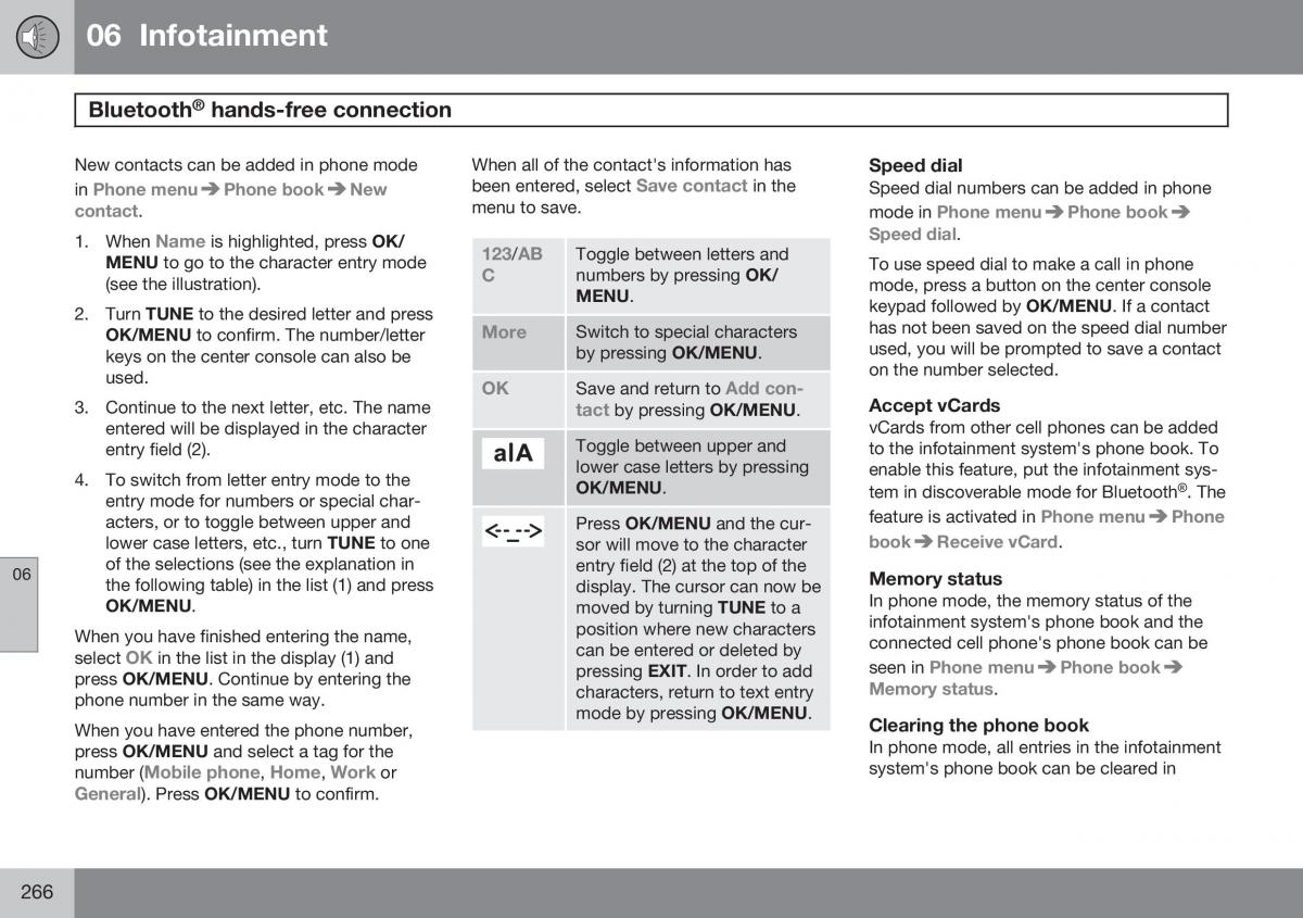 Volvo XC60 I 1 FL owners manual / page 268