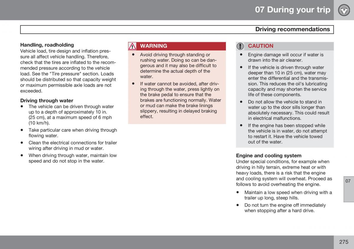 Volvo XC60 I 1 FL owners manual / page 277