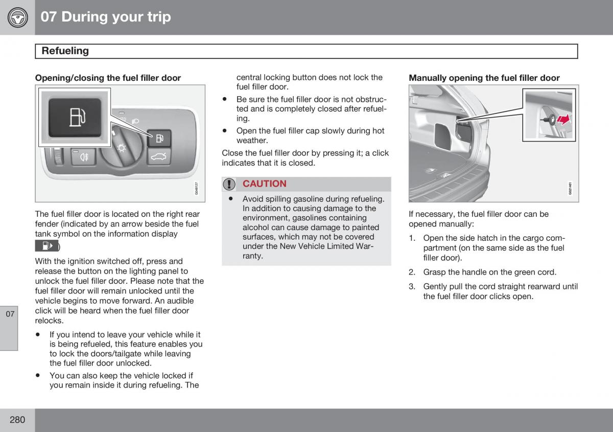 Volvo XC60 I 1 FL owners manual / page 282