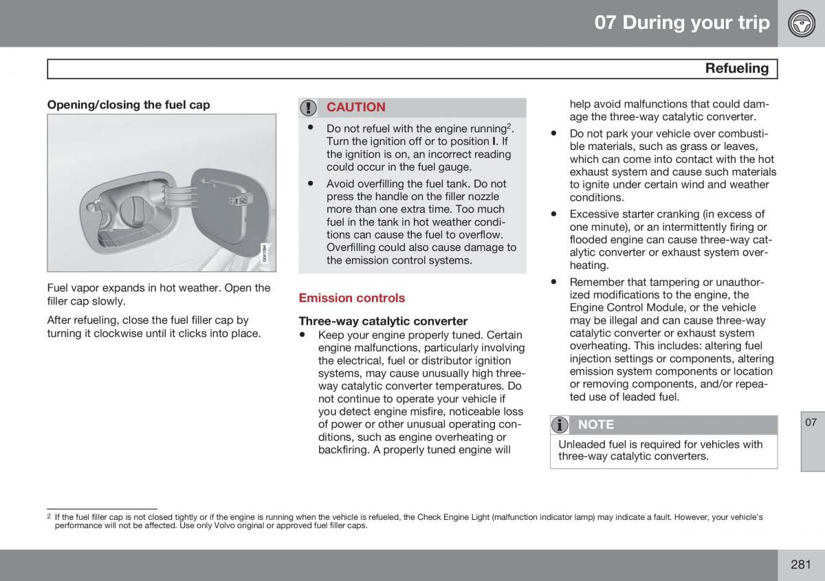 Volvo XC60 I 1 FL owners manual / page 283