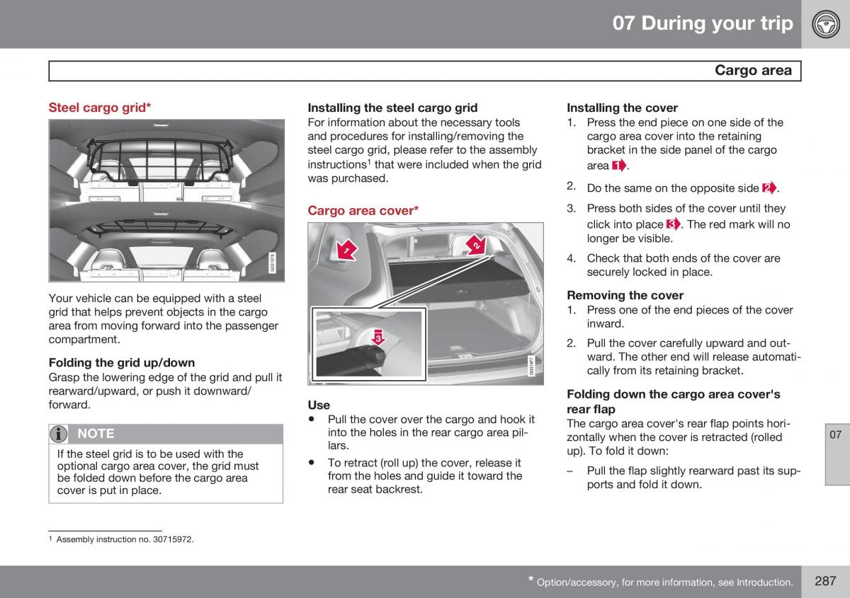 Volvo XC60 I 1 FL owners manual / page 289