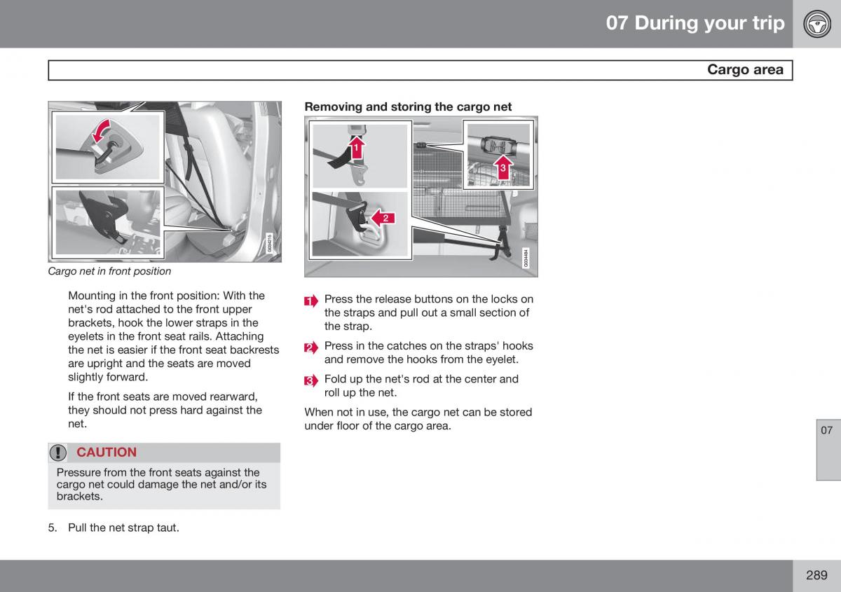 Volvo XC60 I 1 FL owners manual / page 291