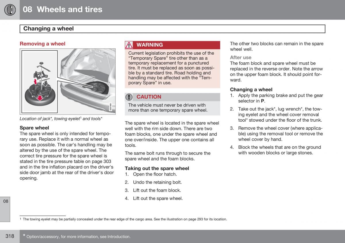 Volvo XC60 I 1 FL owners manual / page 320