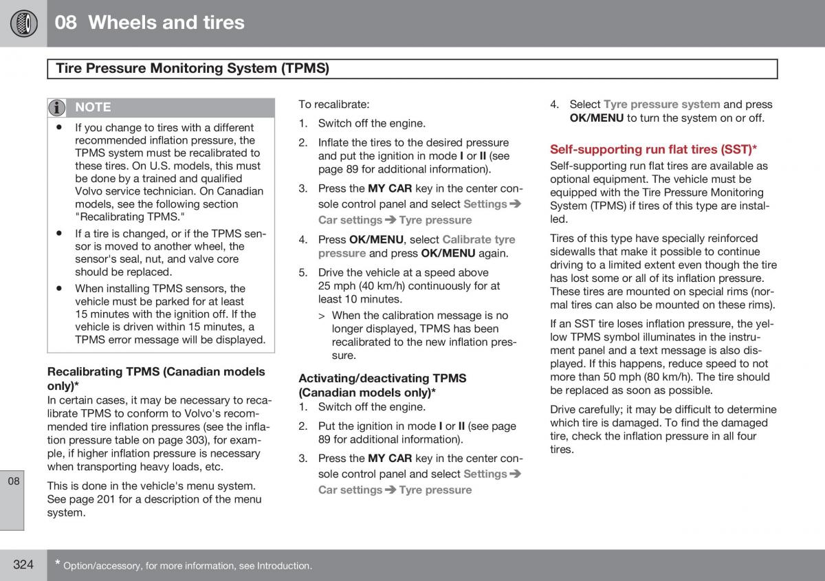 Volvo XC60 I 1 FL owners manual / page 326