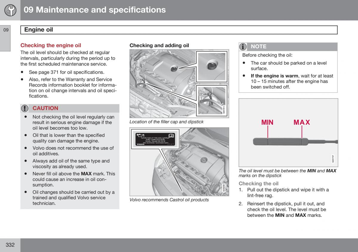 Volvo XC60 I 1 FL owners manual / page 334