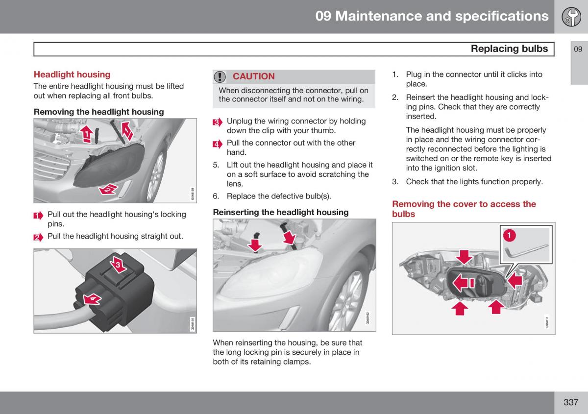 Volvo XC60 I 1 FL owners manual / page 339